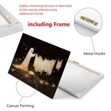 1 幅帆布挂画易于悬挂的鬼魂印刷品 | 墙壁艺术 | 鬼魂悬挂服装 | 有趣的复古印刷品 | 有趣的万圣节装饰 | 洗衣房艺术