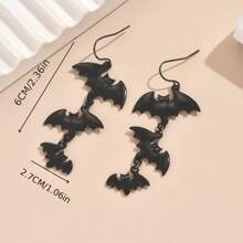 Halloween Dark Bat Tassel Earrings Unique And Stylish
