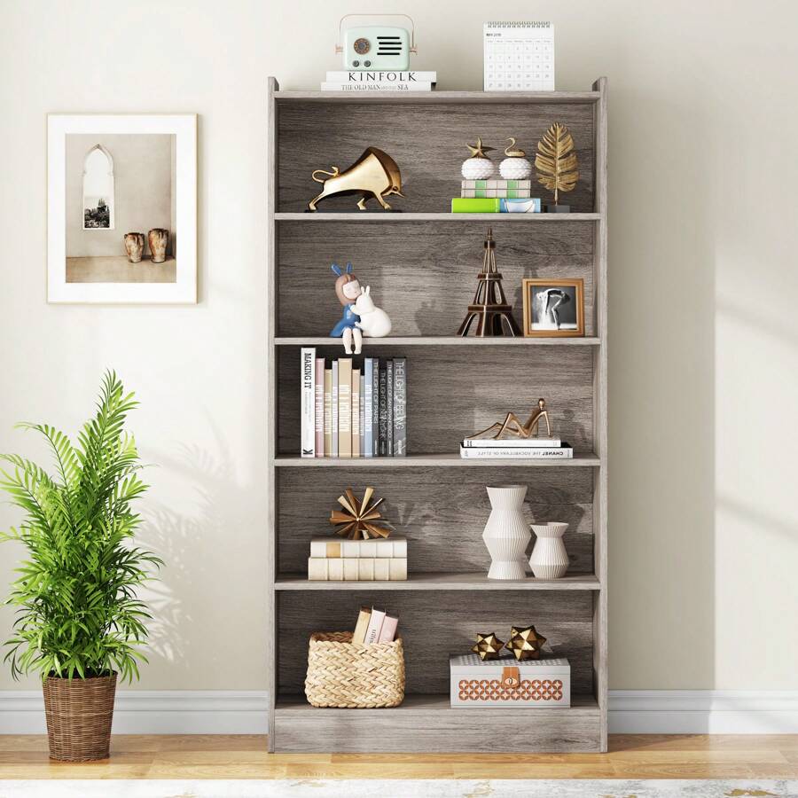 LITTLE TREE LITTLE TREE 72 Inch Tall Bookcase Freestanding Bookshelf
