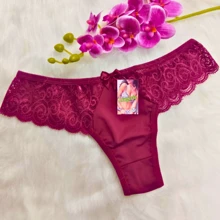 KIT Of String Panties With Lace On The Side Sensual Thong Sexy Resale Cheap - màu đen - Xem 8