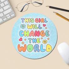 Mouse pad fofo com base de borracha antiderrapante, almofada de mesa decorativa adequada para mouse de computador sem fio, escritório e casa, presente adorável para mulheres e meninas