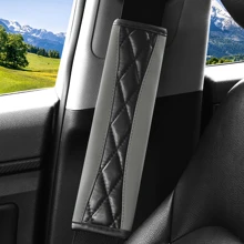 1 Stück Auto Gurtpolster, weiches Leder Gurtschutz für Schulter und Nacken, bequemes Auto Gurt Polsterkissen, universell für SUV, LKW, Wohnmobil