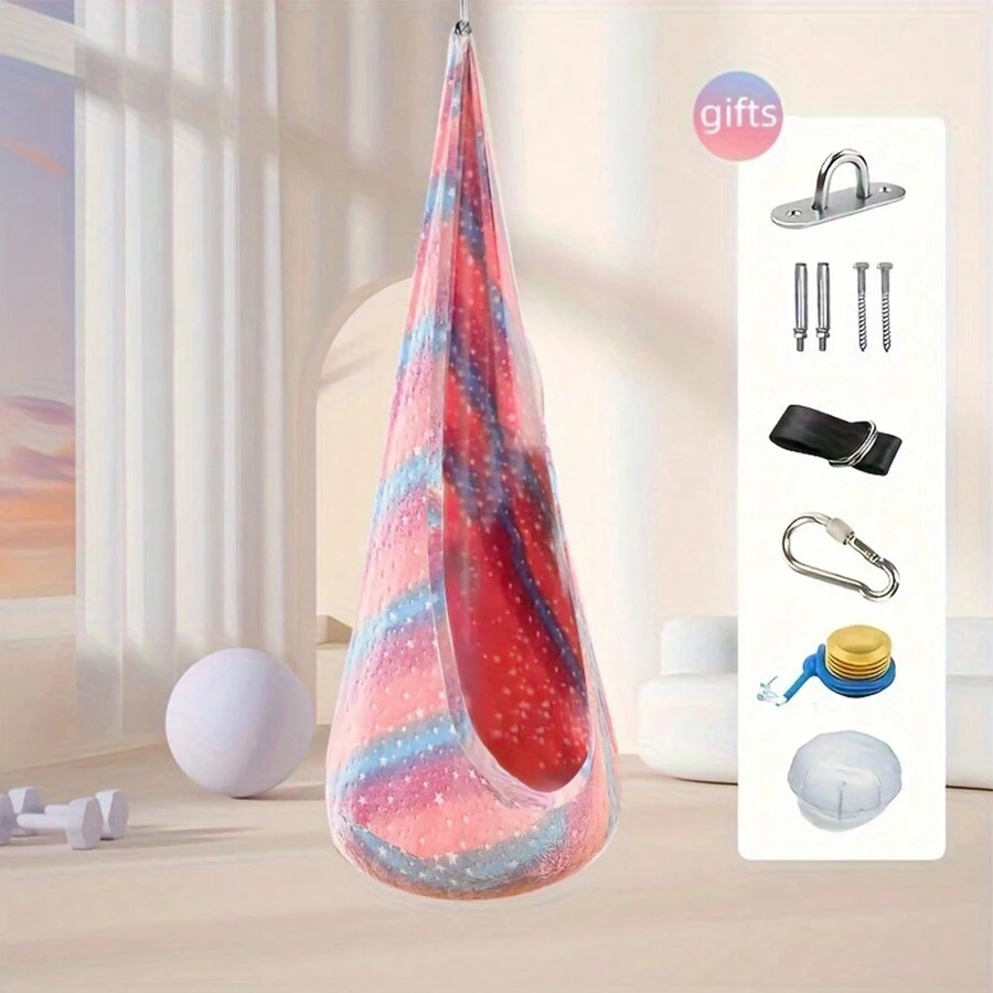 Võng đệm bơm hơi flannel phát sáng trong bóng tối di động, ghế xích đu trong nhà & ngoài trời với thiết kế dạ quang - nhiều màu - Xem 1