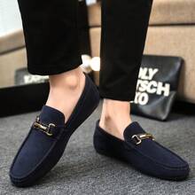 1 par de Zapatos casuales tipo mocasín transpirables y de moda para hombres, ideales para primavera y verano