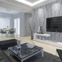 1 Roll Patterned Non-Woven Fabric Wallpaper, Simple & Personalized Decor For Kitchen, Bedroom, Living Room, Study Or Dormitory, Renovation Stickers Peel Wall Panels, Wall Paper, Wallpapers, Spring Decoration Items Refresh Your Home, Rama Decoration Stickers