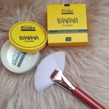 Banana Powder Face Beautiful Finishing Powder - Yellow - View 3