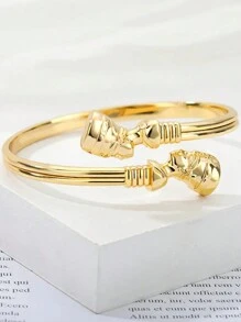 1 pièce Bracelet ajustable Néfertiti, reine égyptienne, pour femmes et hommes, bracelet africain de couple, bijoux de hip-hop punk, cadeaux 2024