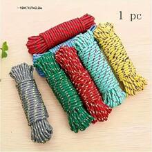 1 pieza Cuerda de tender ropa de nailon resistente, cuerda de tender ropa de exterior a prueba de viento y antideslizante, apropiada para ropa, mantas, etc., primavera, minimalista, blusas de verano - Multicolor - Ver 11
