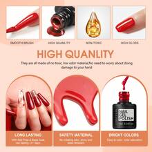 coscelia Set de 30 esmaltes de uñas de gel de 7 ml con colores fluorescentes - Juego de diseño de uñas con pintura de gel semipermanente para manicura y salón de uñas - Multicolor - Ver 7