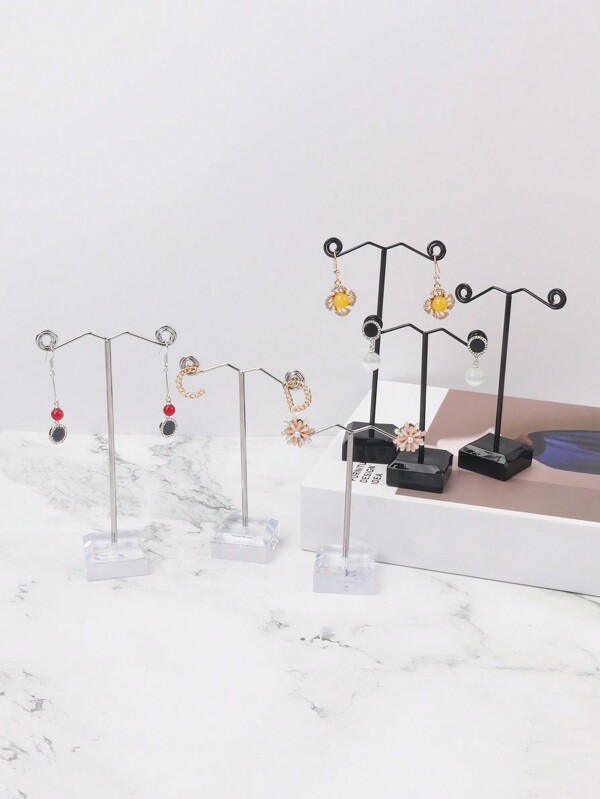 3 pièces Set support présentoir organisateur de boucles d'oreilles en métal, rentrée scolaire