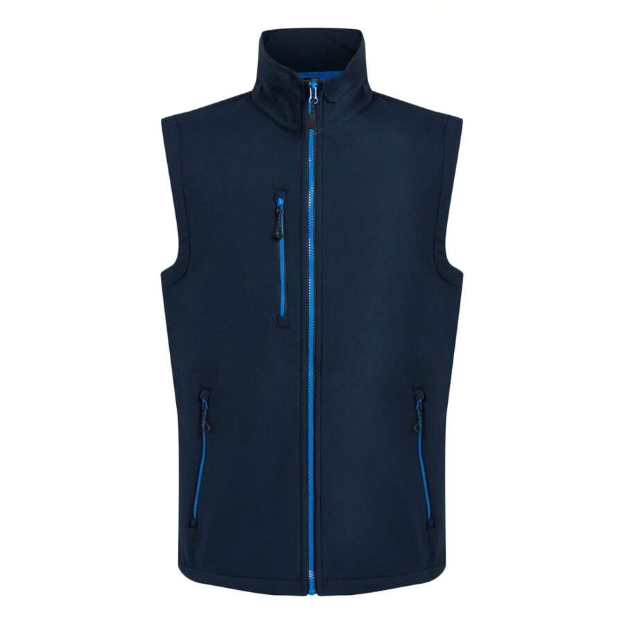 Regatta Mens Navigate Softshell 2 Layer Body Warmer (Navy/French Blue) - Navy Blue - View 1