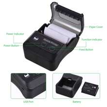 Impresora de recibos Bluetooth, impresora de recibos térmica portátil, mini impresora de tickets para pequeños negocios minoristas, impresora de mini recibos de 58mm compatible con Android/Windows/ChromeOS/Linux - Impresora térmica de recibos negra PT280 (1 rollo de papel de impresión incluido) - Ver 7