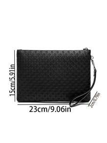 Bolso de embrague de PU con relieve para hombre, bolso de mano, bolso de muñeca, bolsos, bolso de viaje, bolso de trabajo, bolso de verano, bolso multiusos para ir a la universidad, bolso práctico y portátil de gran capacidad, regalo de Navidad, bolso de estilo vintage para la vida deportiva, bolsa de regalo de vacaciones, bolso de primavera
