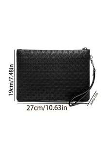 Bolso de embrague de PU con relieve para hombre, bolso de mano, bolso de muñeca, bolsos, bolso de viaje, bolso de trabajo, bolso de verano, bolso multiusos para ir a la universidad, bolso práctico y portátil de gran capacidad, regalo de Navidad, bolso de estilo vintage para la vida deportiva, bolsa de regalo de vacaciones, bolso de primavera