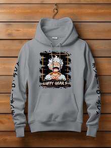 One Piece Monkey D  Gear 5 Kangaroo Sweatshirt - 灰色 - 查看 2