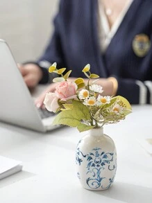 1 יחידה אגרטלי פרחים קטנים וינטג' קרמיקה בסגנון כפרי פרחים טריים צמחים ירוקים כלים הידרופוניים כלים יצירתיים קישוטי שולחן אוכל, עיצוב הבית, אגרטל פרחים, פריט מרכזי, עיצוב שולחן - ריבוי צבעים - ראה 5