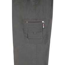 Krisp Mens Multi Pocket Cargo Trousers (Grey) - Grey - View 4