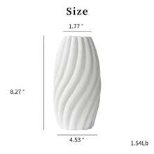 1Pc Minimalist Style Stripe Shape White Ceramic Vase Bedroom Living Room Home Decor Flower Vase Rama Decoration Rama Room Decor Glass Vase