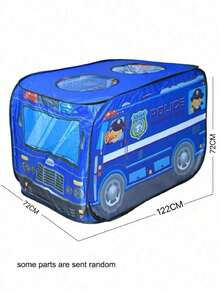 Tienda De Juguete Para Niños ,autobús de la policía,camión de helados con ventana,camión de bomberos y Coche escolar,Tienda De Carpa Plegable Y Portátil Para Uso Interior Y Exterior Para Niños Y Niñas De 3 A 10 Años, Perfecta Para Regalos De Navidad, Acción De Gracias Y Cumpleaños - Azul - Ver 3