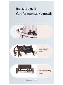 Ultra Lightweight Folding Stroller - Cream Color