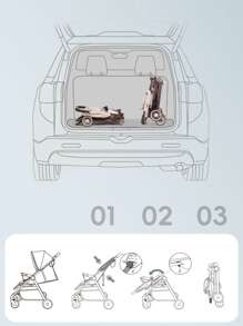 Ultra Lightweight Folding Stroller - Cream Color