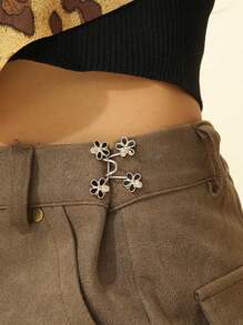 1pc Women's Fashionable Metal Buckle Designed Adjustable Waistband, Detachable & Adjustable, Avoid Unexpected Exposure For Daily Casual Wear, Nice Gift For Friends