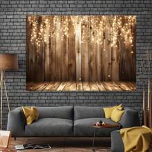 1 pièce, Toile de fond rustique en bois pour photographie, sol en bois nostalgique, accessoire de studio photo, accessoire de photobooth, fournitures de fête, Noël