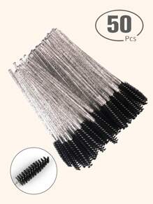 Pincel Descartável Transparente Preto para Alongamento de Cílios, Pincel de Maquiagem para Cílios, Pincel Cosmético para Cílios, 20/50/100/200/300/400/450 peças
