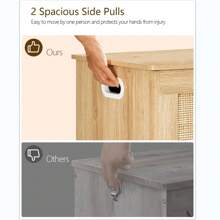 29.5"/39.4"L Storage Chest, Storage Trunk, Wooden Storage Box With Safety Hinge And Gel Bumpers, Lift Top Storage Bench, Shoe Bench, Supports 220 Lb, For Living Room, Bedroom, Entryway - Tự nhiên - Xem 4