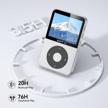 64GB MP3 Player With Bluetooth, 2.3'' Horizontal Screen Classic Multifunctional Music Player With Speaker, FM Radio - Silver - View 3