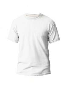 Kit 5 Plain Basic T-Shirt 100% Cotton Thread 30.1 Men's Unisex Breathable Reinforced Costume Fast Shipping!! - 黑色 - 查看 3