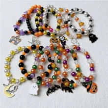 1 件万圣节串珠手链饰品蝙蝠南瓜设计，派对礼物 - 彩色 - 查看 4
