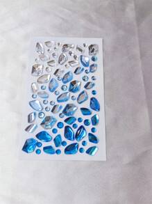 1 套 5 件多种颜色闪亮宝石贴纸疤痕化妆创意冰块 Y2K 风格节日万圣节音乐节 DIY 眼睛脸部珠宝贴纸酷妆角色扮演活动假纹身