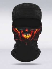 1pc Fashion Printed Balaclavas Men's Summer Breathable Cycling Mask Sunscreen Headcover Cool Print Cycling Full Coverage Hat