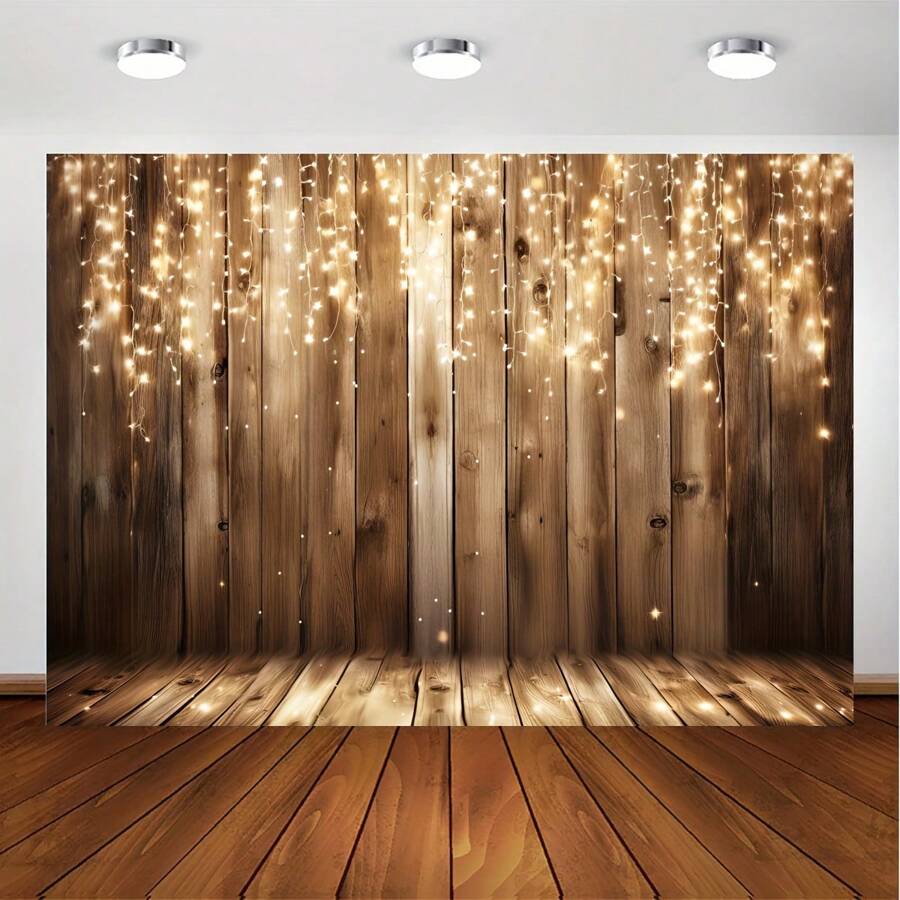 1 pièce, Toile de fond rustique en bois pour photographie, sol en bois nostalgique, accessoire de studio photo, accessoire de photobooth, fournitures de fête, Noël