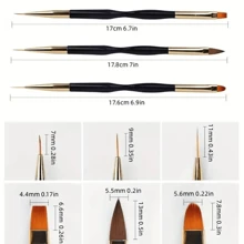 31pcs Professional Nail Art Brush Set - 3D Builder Gel Brush, Acrylic Drawing Pen, Salon-Quality Design Tools For Home Manicure And Salon Use