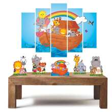 Kit Decoração Festa Aniversário Arca De Noé Animais