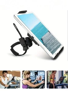 Giá đỡ tay lái đa năng tương thích với iPad Xe đạp đạp xe trong nhà tương thích với giá đỡ iPad/– Giá đỡ điện thoại chống sốc 360 độ có thể mở rộng cho phòng tập thể dục, máy chạy bộ, xe đạp quay, máy tập elip - màu đen - Xem 3