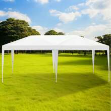 10'x20' Pop Up Canopy Tent Anti-UV Waterproof Outdoor Tent Portable Party Wedding Instant Canopy Shelter All Season Tent Gazebo With 6 Removable Sidewalls, Roller Bag, White - trắng - Xem 4