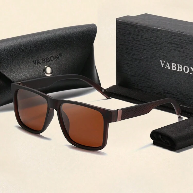 1set VABBON Men's Elegant Gift Box Polarized Square Sunglasses, Suitable For Daily Wear & Driving Beach Accessories Sun Glasses Sunglasses Shades For Summer Beach Vacation,Outdoor,Travel - Multicolor - View 11