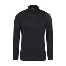 Mountain Warehouse Mens Meribel Turtle Neck Base Layer Top (Black) - Black - View 1