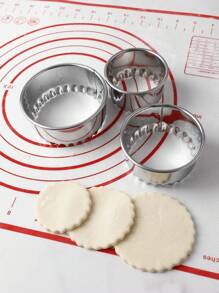 3 件/6 件不锈钢花卉饼干模具套装 - 銀色 - 查看 1