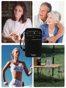 Radios AM FM Portátiles, A C/D C Radio de 4 Bandas FM/AM/ Radio Clásica de Estilo Retro - Negro - Ver 12
