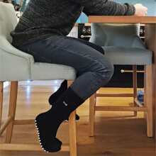 THMO Mens Thermal Indoor Slipper Socks With Grips (Navy) - Fast Shipping And Quick Delivery - Navy Blue - View 2