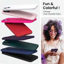 Silicone Protective Case For IPhone 17,16,15,14,13,12,11,XR, Shockproof Dustproof  Case Cover - Màu xanh ngọc - Xem 6