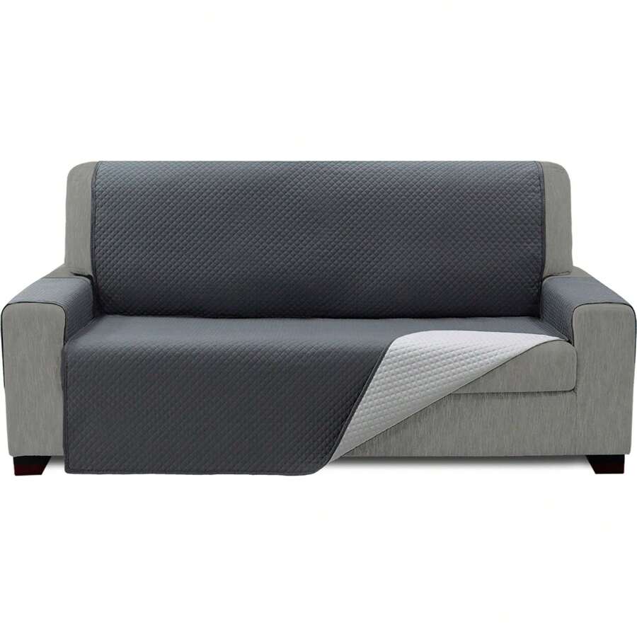 Ecommerc3 Housse de canapé 3 places 170 x 220 cm, extra douce au toucher, ajustement parfait – Housse de canapé 100 % fabriquée en Espagne. - Gris foncé - Voir 1