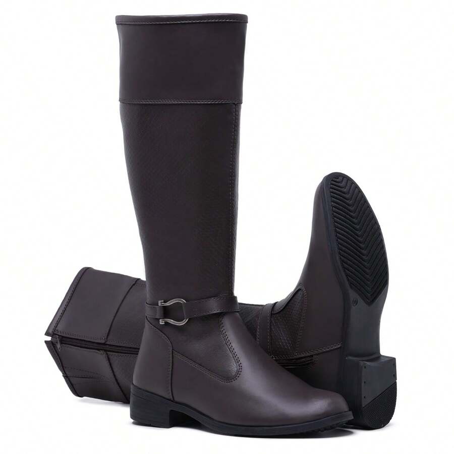 Women Fashion Boots - Rust Brown - View 1