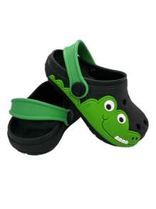 Babouche Sandal Boy Alligator Teeth Green Light - 黑色 - 查看 2