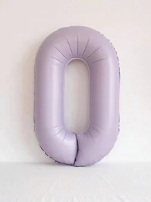 Globo de lámina grande extra de 40 pulgadas con número púrpura de crema de taro para decoración de fiesta de cumpleaños o aniversario
