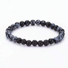 1pc Triple Protection Crystal Bracelet Black Tourmaline Golden Obsidian Black Agate Elegant Accessory For Emotional Stability AmpHarmony Daily Jewellery 6mm Bead Employee Appreciation Gifts - L0387 - View 8